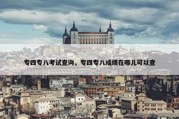 专四专八考试查询，专四专八成绩在哪儿可以查