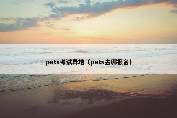pets考试异地（pets去哪报名）