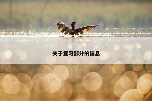关于复习部分的信息