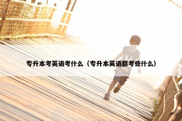 专升本考英语考什么（专升本英语都考些什么）