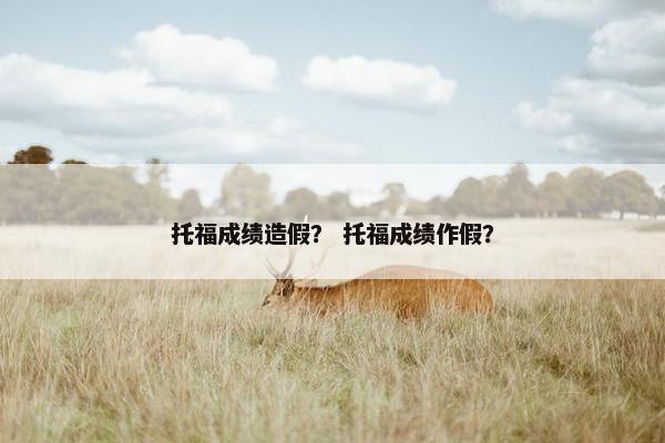 托福成绩造假？ 托福成绩作假？