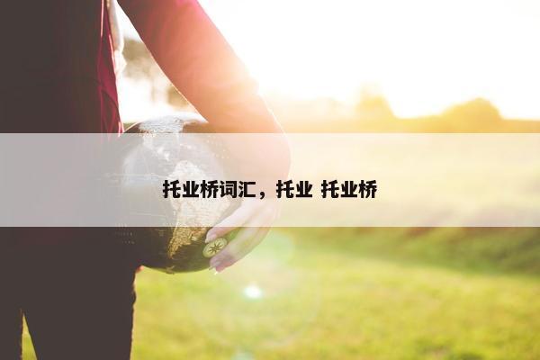托业桥词汇，托业 托业桥