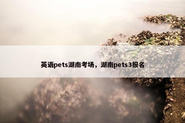 英语pets湖南考场，湖南pets3报名