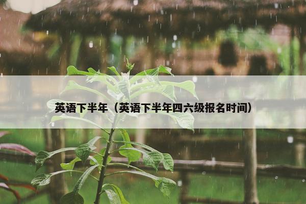 英语下半年（英语下半年四六级报名时间）