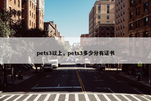 pets3以上，pets3多少分有证书