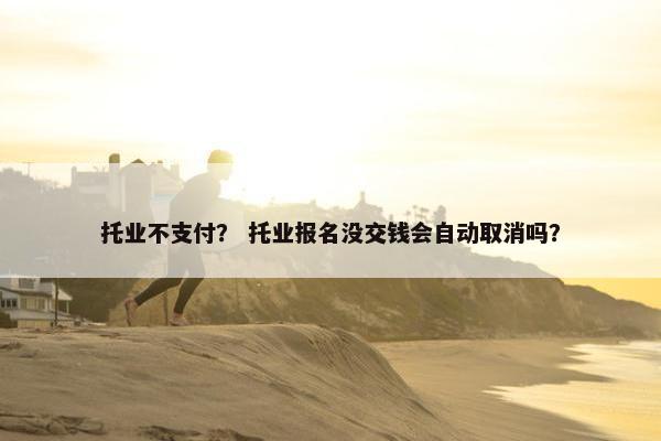 托业不支付？ 托业报名没交钱会自动取消吗？