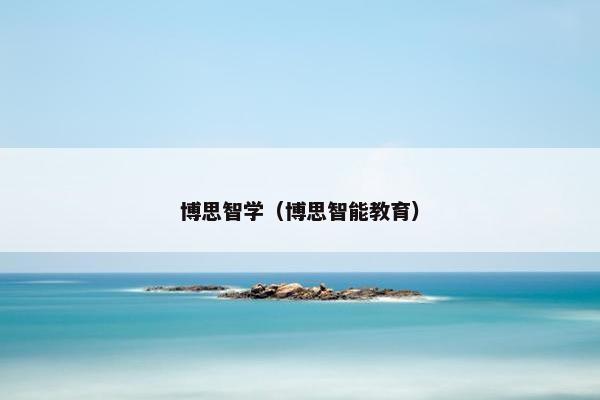博思智学（博思智能教育）