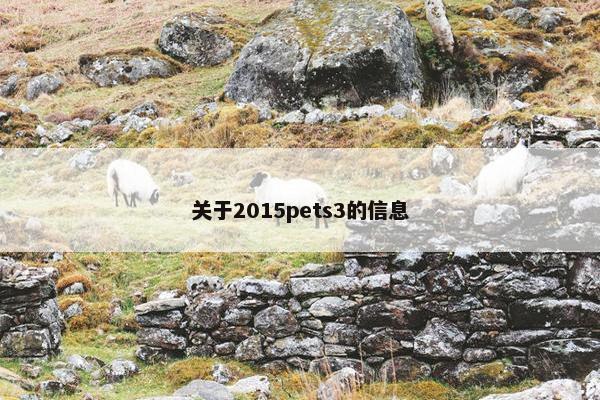 关于2015pets3的信息