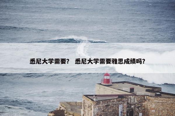 悉尼大学需要？ 悉尼大学需要雅思成绩吗？