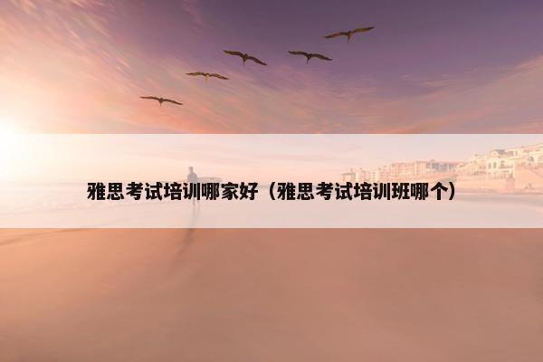 雅思考试培训哪家好（雅思考试培训班哪个）