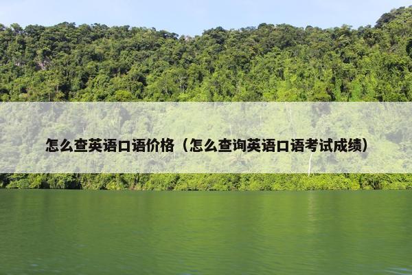怎么查英语口语价格（怎么查询英语口语考试成绩）