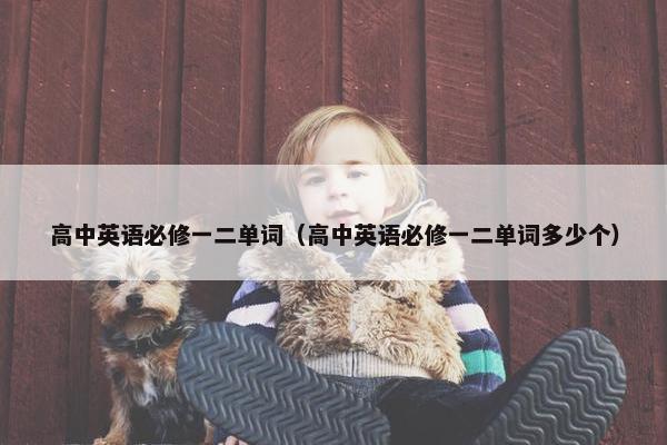 高中英语必修一二单词（高中英语必修一二单词多少个）