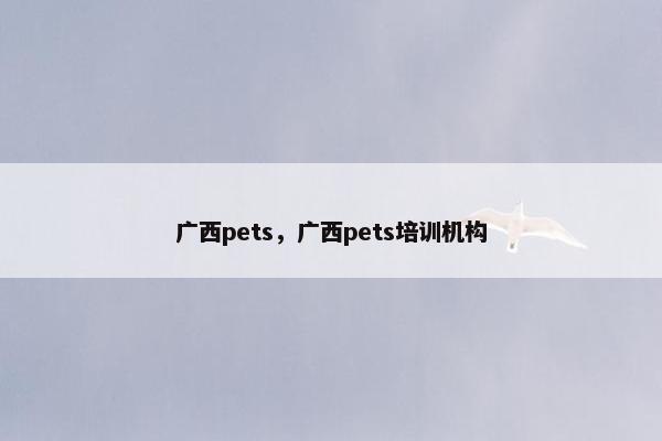 广西pets，广西pets培训机构