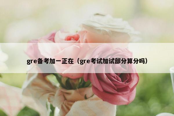 gre备考加一正在（gre考试加试部分算分吗）
