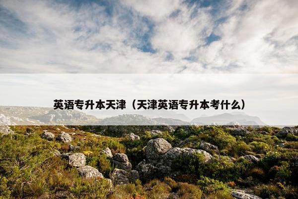 英语专升本天津（天津英语专升本考什么）