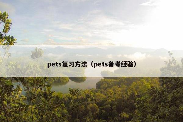 pets复习方法（pets备考经验）