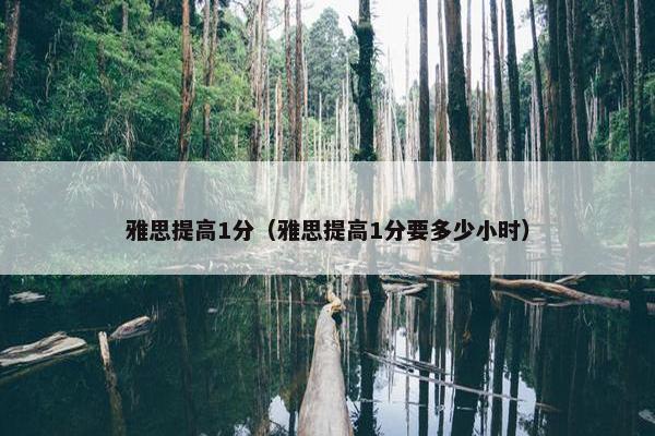 雅思提高1分（雅思提高1分要多少小时）