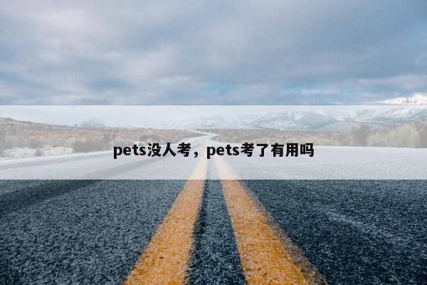 pets没人考，pets考了有用吗