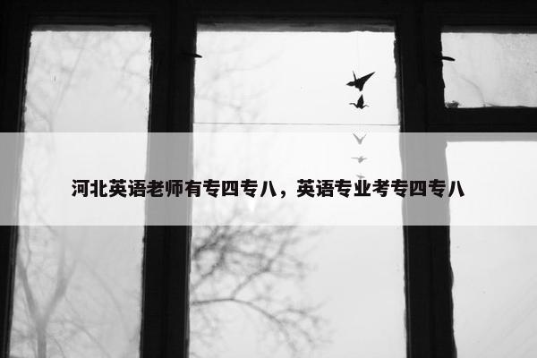 河北英语老师有专四专八，英语专业考专四专八
