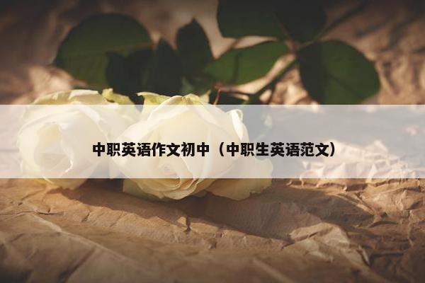 中职英语作文初中（中职生英语范文）