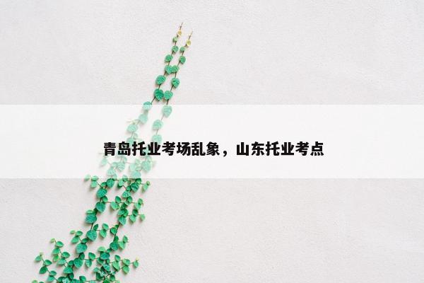 青岛托业考场乱象，山东托业考点
