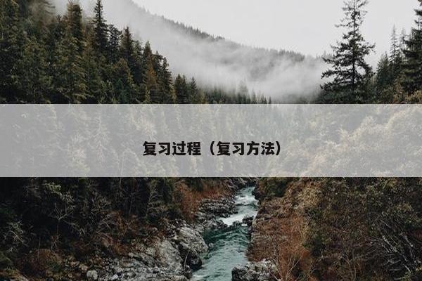 复习过程（复习方法）