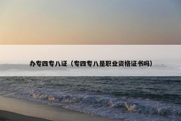 办专四专八证（专四专八是职业资格证书吗）