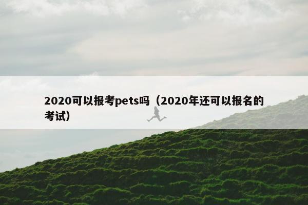 2020可以报考pets吗（2020年还可以报名的考试）