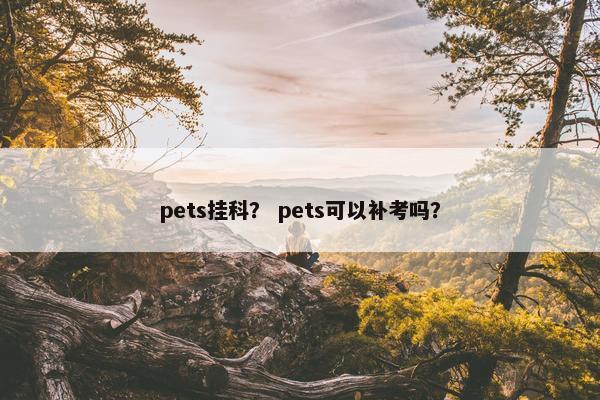 pets挂科？ pets可以补考吗？