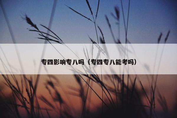 专四影响专八吗（专四专八能考吗）