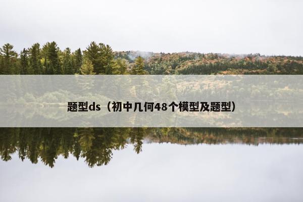 题型ds（初中几何48个模型及题型）