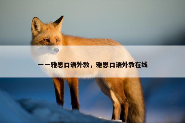 一一雅思口语外教，雅思口语外教在线