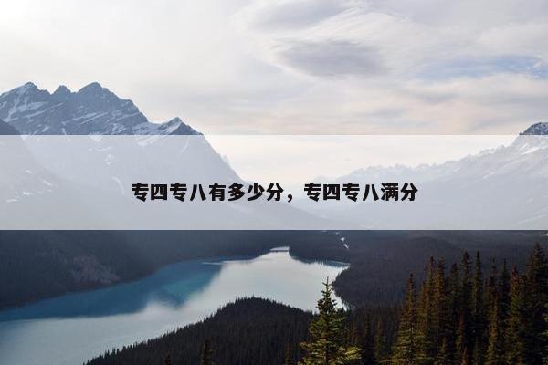 专四专八有多少分，专四专八满分