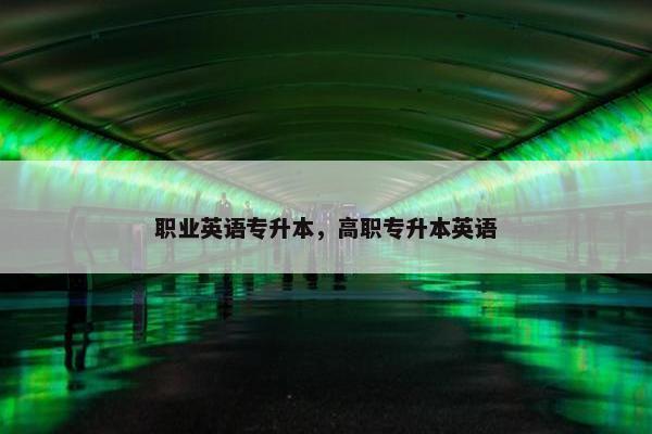 职业英语专升本，高职专升本英语