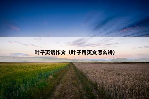 叶子英语作文（叶子用英文怎么讲）
