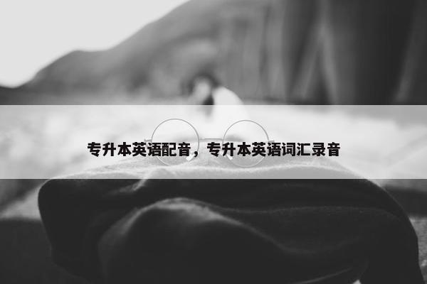 专升本英语配音，专升本英语词汇录音