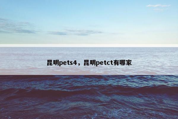 昆明pets4，昆明petct有哪家