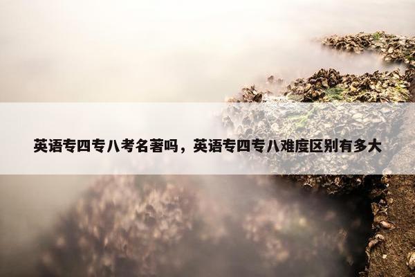 英语专四专八考名著吗，英语专四专八难度区别有多大