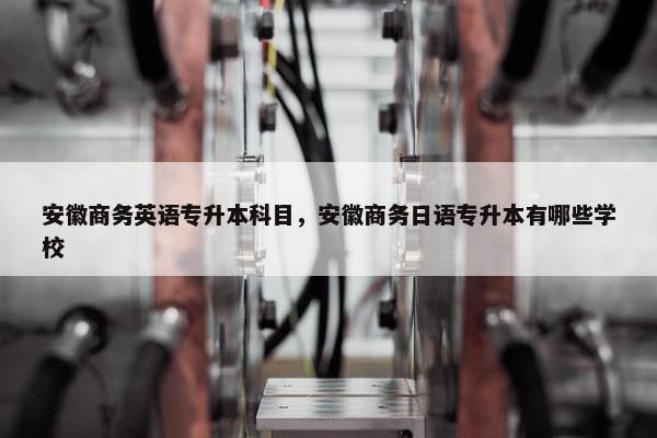 安徽商务英语专升本科目，安徽商务日语专升本有哪些学校