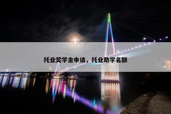托业奖学金申请，托业助学名额