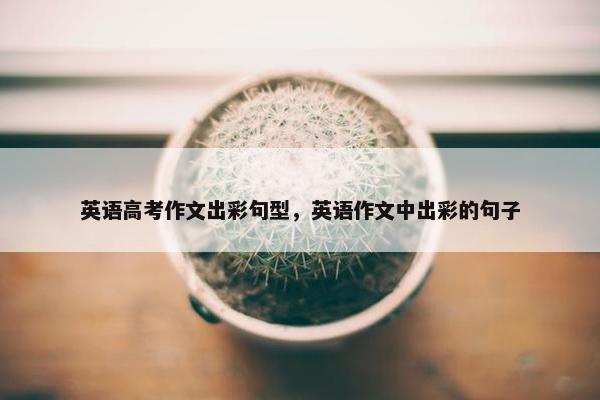 英语高考作文出彩句型，英语作文中出彩的句子