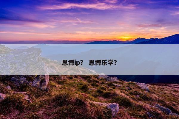思博ip？ 思博乐学？