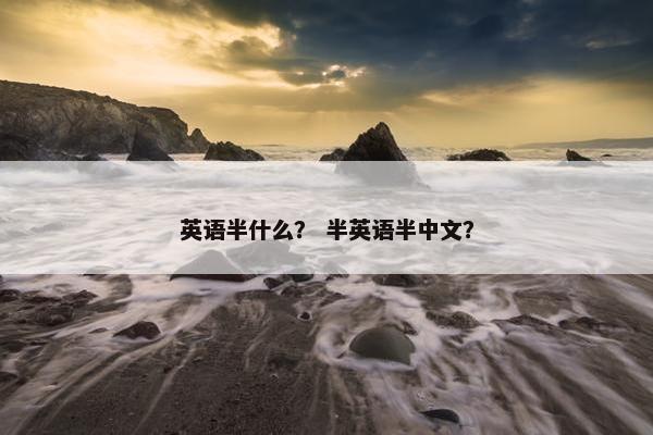 英语半什么？ 半英语半中文？