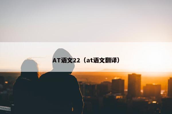 AT语文22（at语文翻译）