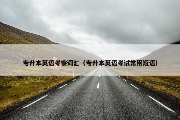 专升本英语考察词汇（专升本英语考试常用短语）