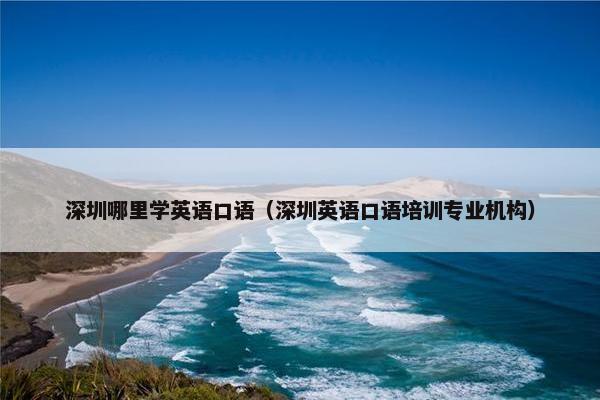 深圳哪里学英语口语（深圳英语口语培训专业机构）