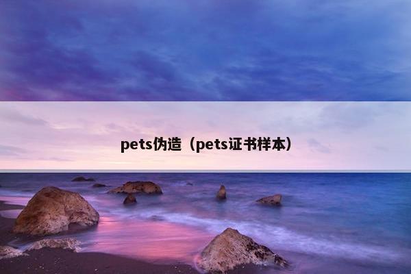 pets伪造（pets证书样本）