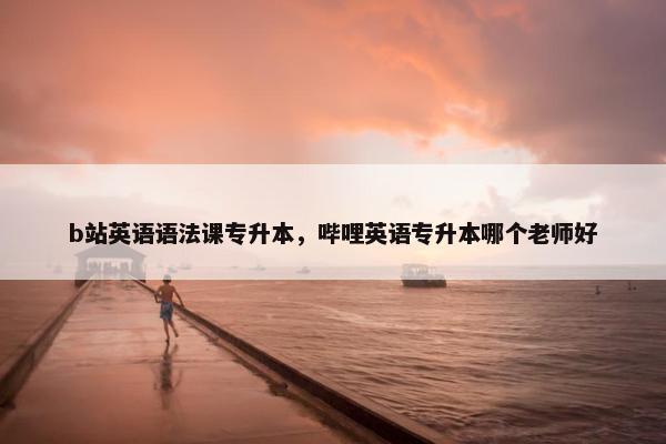 b站英语语法课专升本，哔哩英语专升本哪个老师好