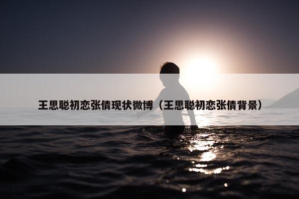 王思聪初恋张倩现状微博（王思聪初恋张倩背景）