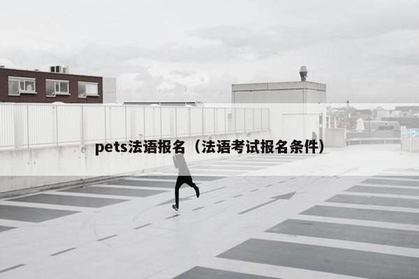 pets法语报名（法语考试报名条件）